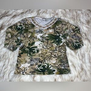 Caribbean Joe Beaded Embellished Top